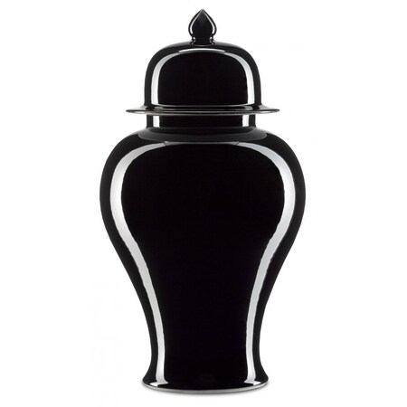 Currey Imperial Black Medium Ginger Jar 1200-0231